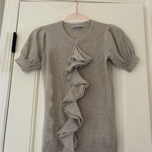 Autumn Cashmere Light Gray Knit Sweater